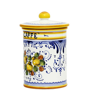 LIMONCINI: Tuscan Canister 'CAFFE' (Coffee) lemon design