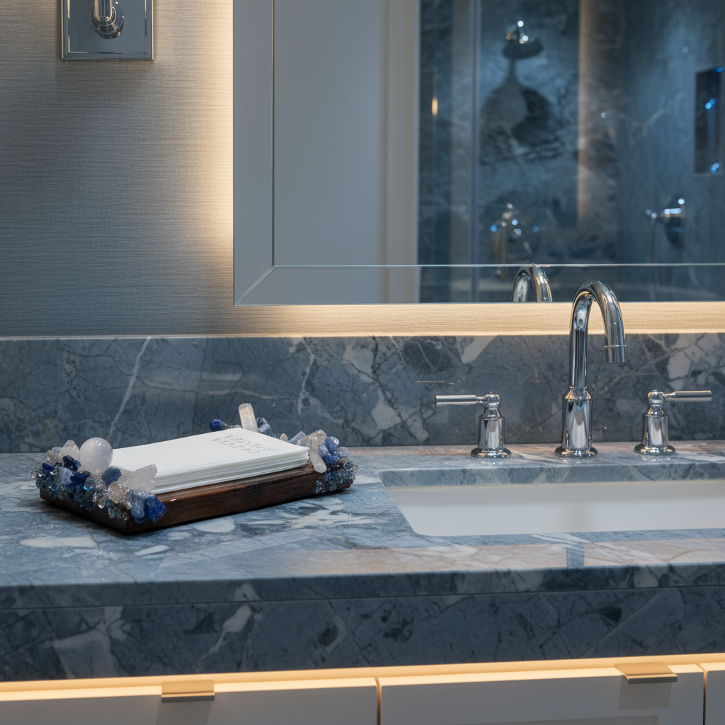 Azure Guest Towel Napkin Holder