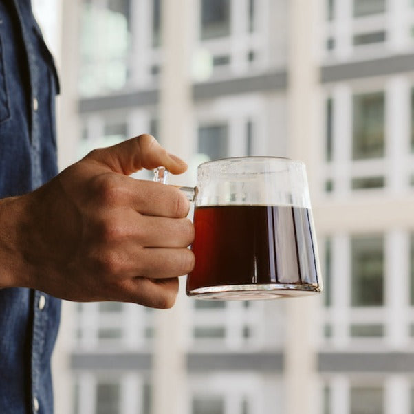 Pure Over Glass Mug with Ceramic Coaster – Sustainable Brewing in Style