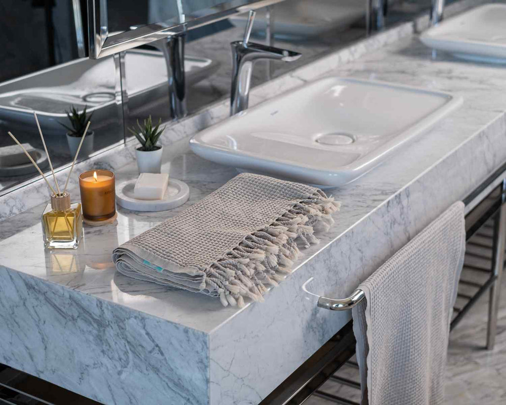 Organic Waffle Bath & Hand Towels | Soft Essentials Spa Collection