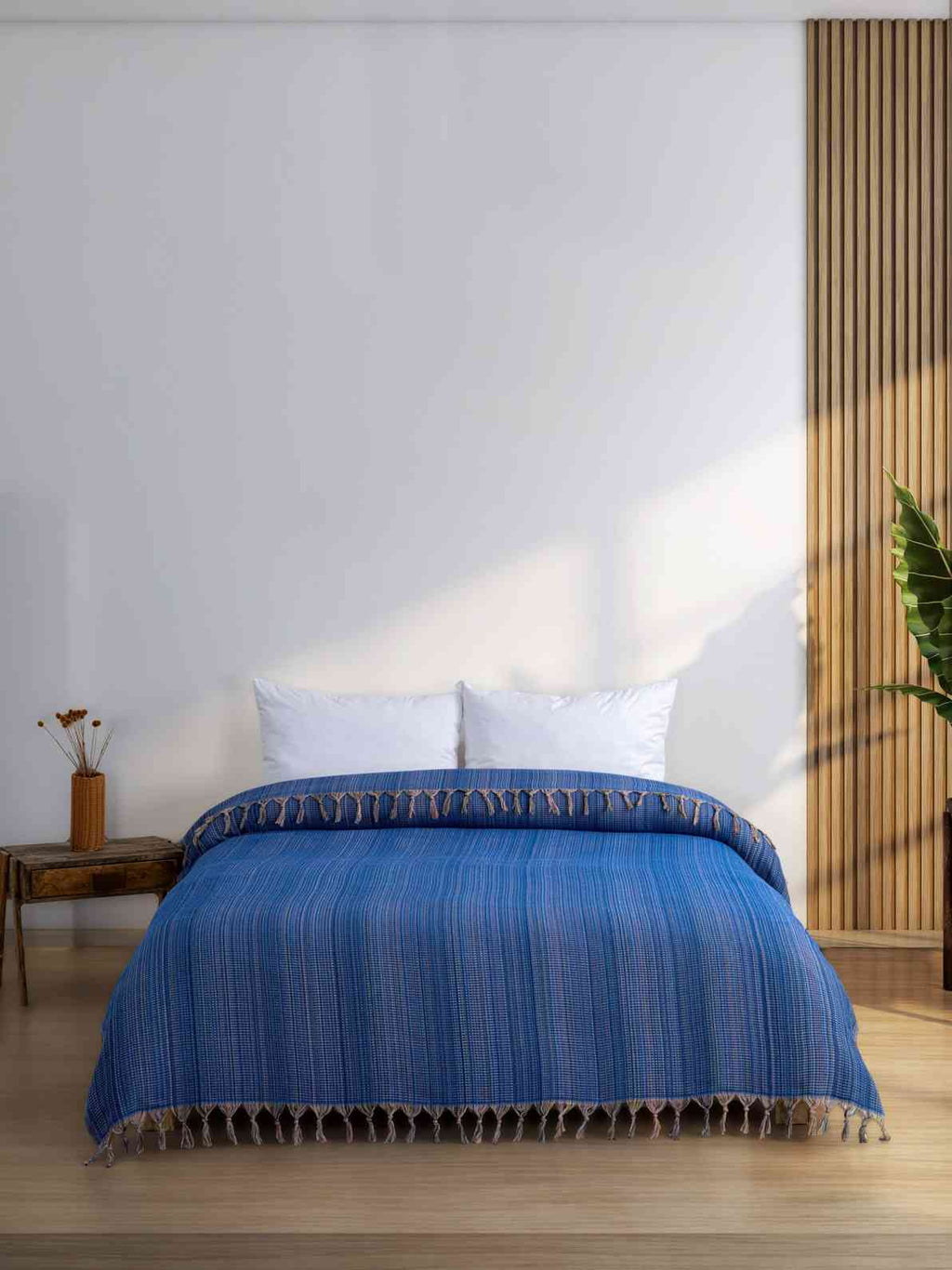 ALA King Size Cotton Blanket | Handwoven Lightweight Throw