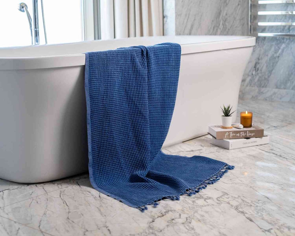 Organic Waffle Bath & Hand Towels | Soft Essentials Spa Collection