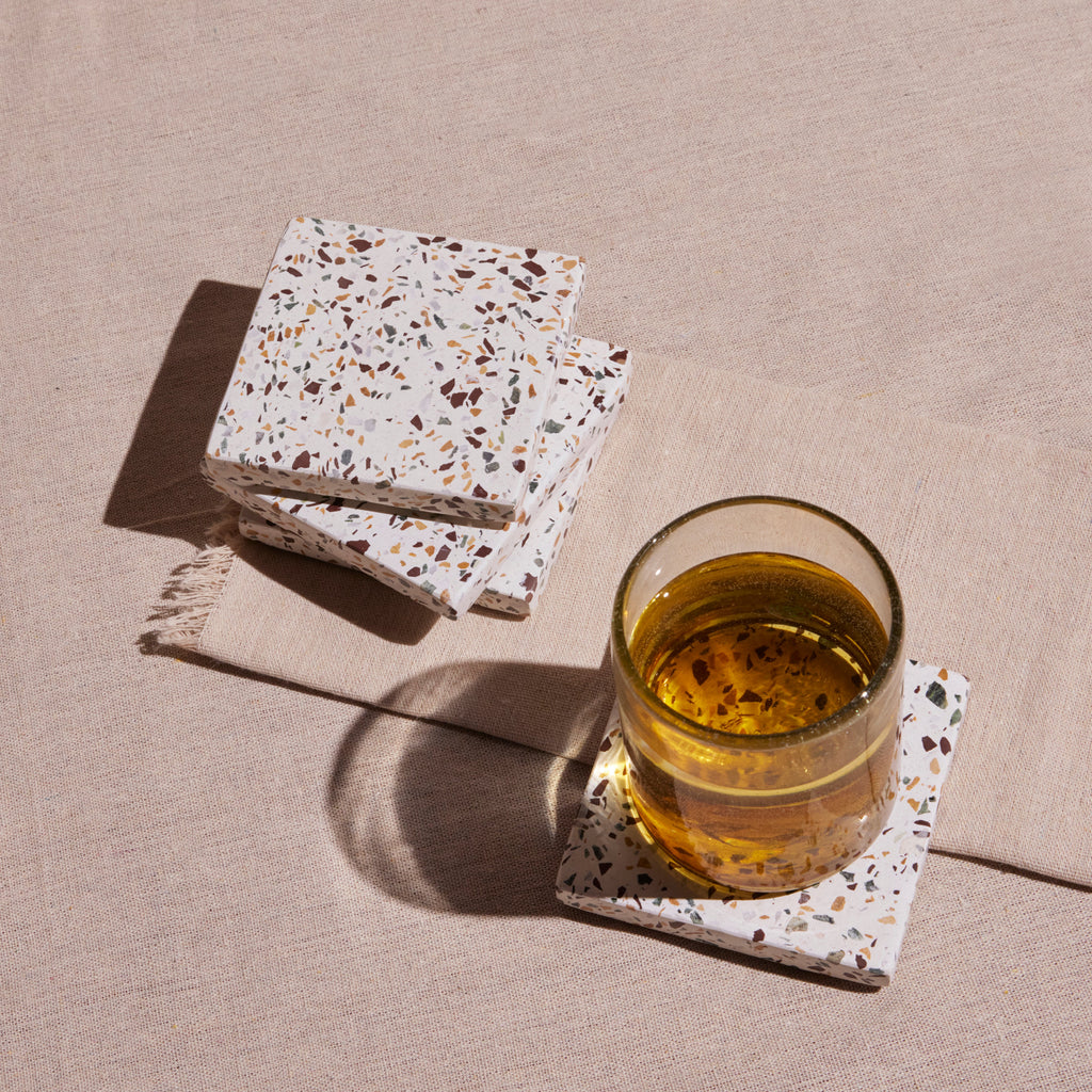 Handcrafted Terrazzo Coasters – Set of 4