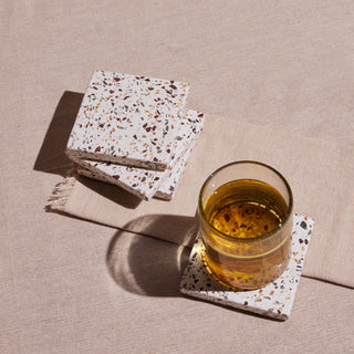 Handcrafted Terrazzo Coasters – Set of 4