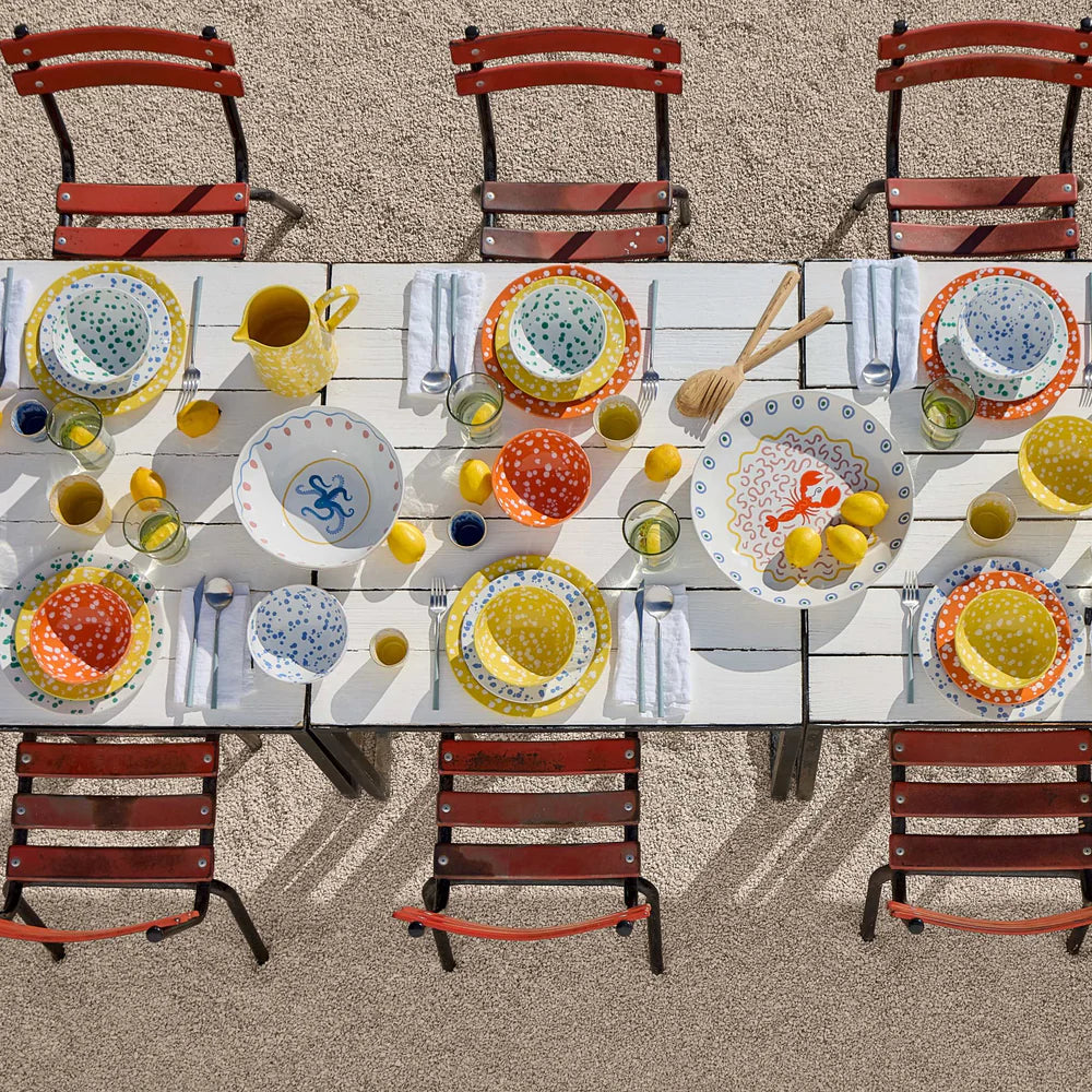 Costa Nova Rafaela Dinner Plate – Chamomile, Cornflower Blue, Sage Green & Tangerine