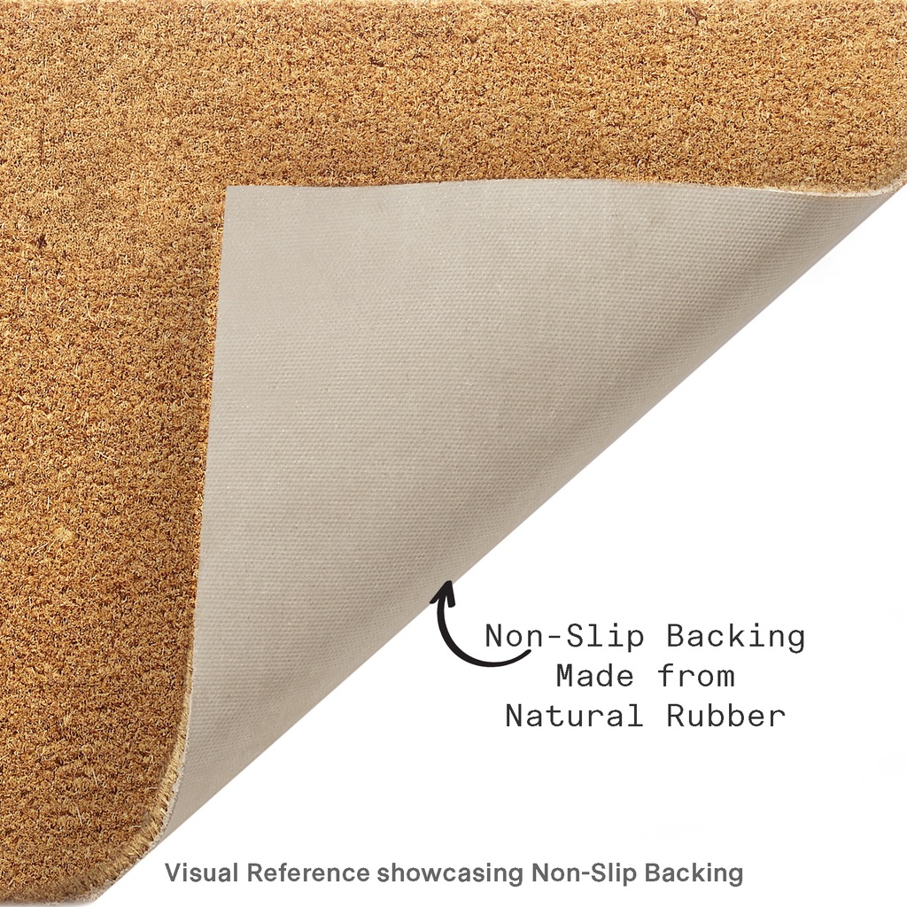Black Border Natural Coir Doormat