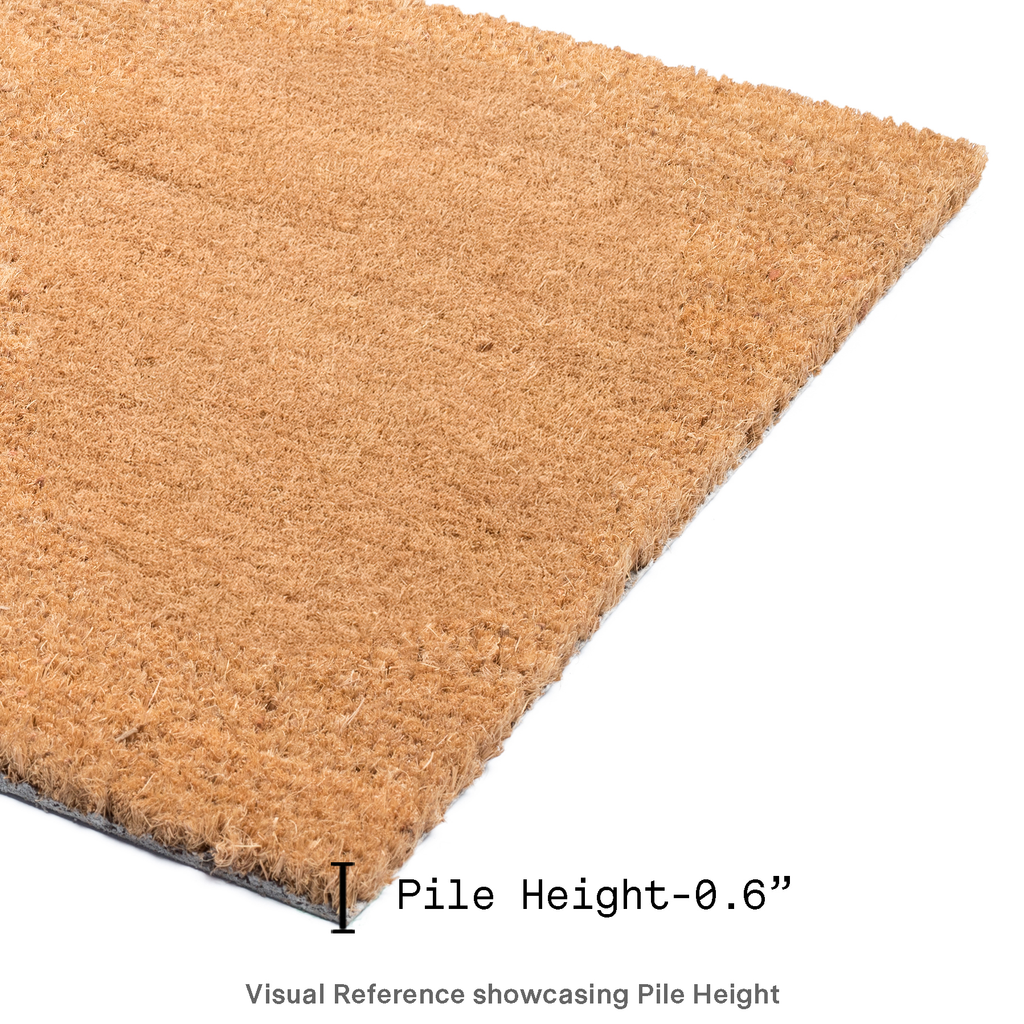 Black Border Natural Coir Doormat