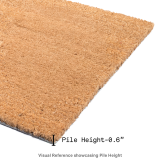 Black Border Natural Coir Doormat