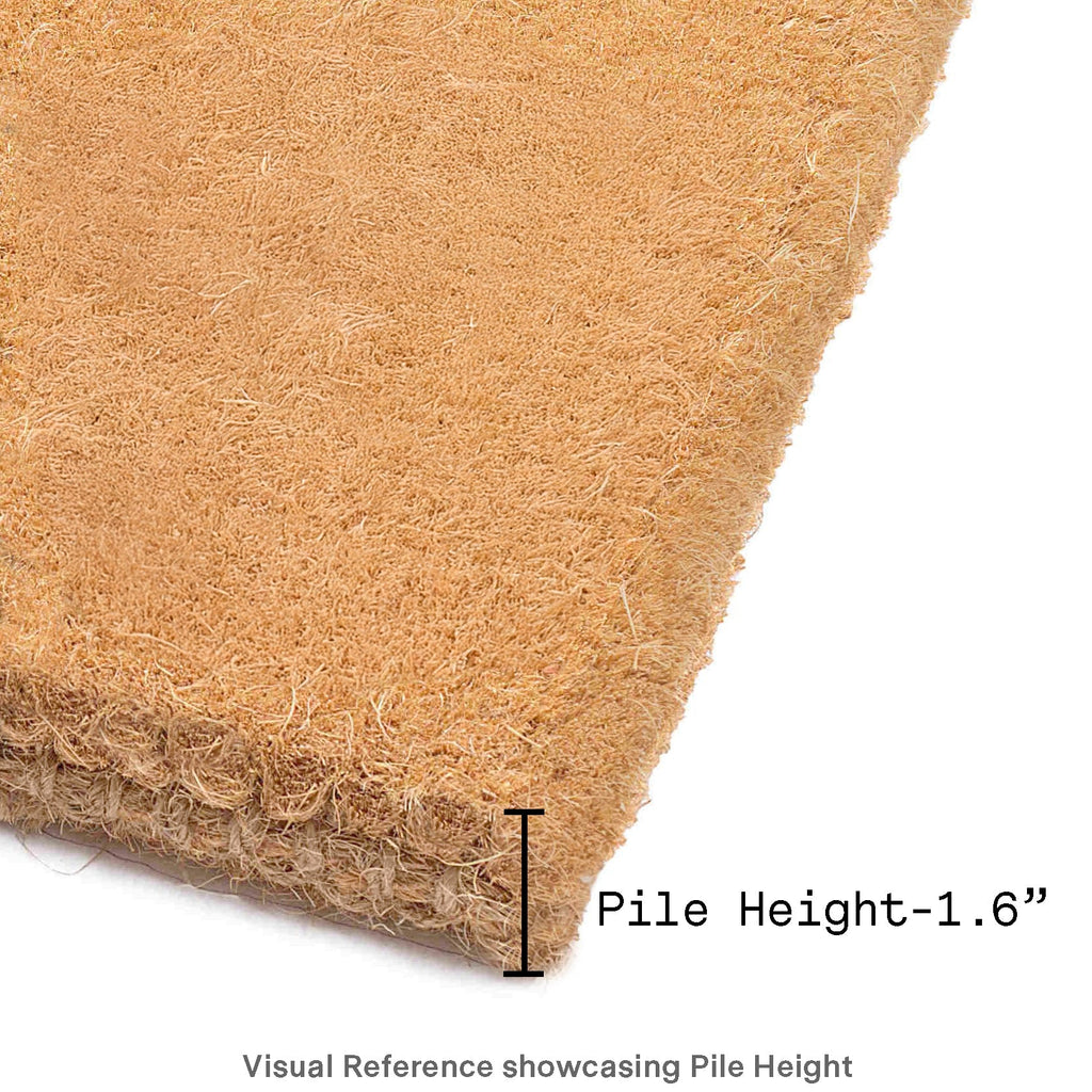 Black Border Natural Coir Doormat