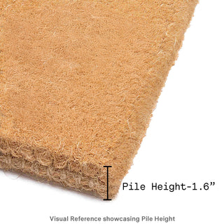 Black Border Natural Coir Doormat