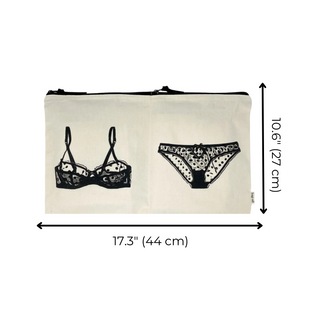 Double Lingerie Packing Pouch – Cream