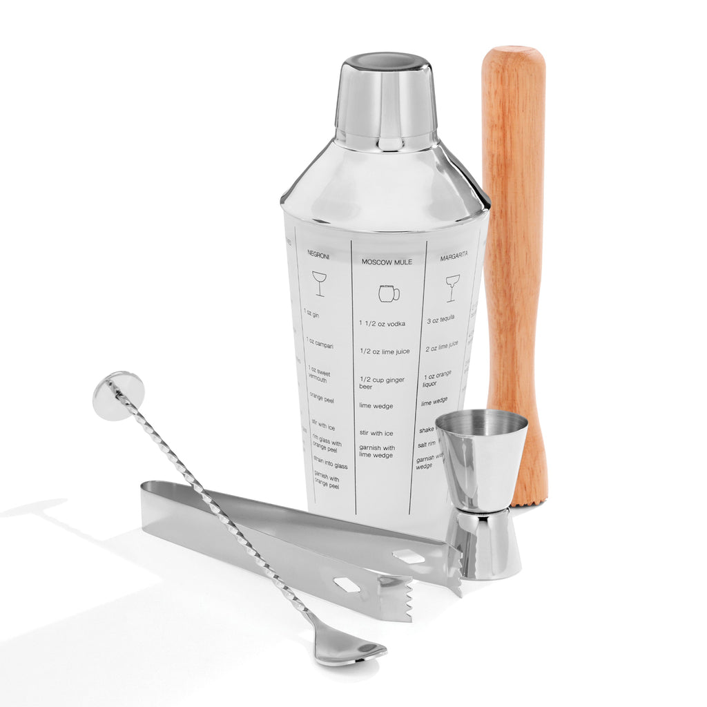 Cambridge Mixology 5-Piece Tool Set, stainless steel