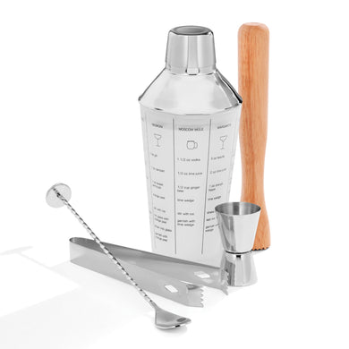 Cambridge Mixology 5-Piece Tool Set, stainless steel