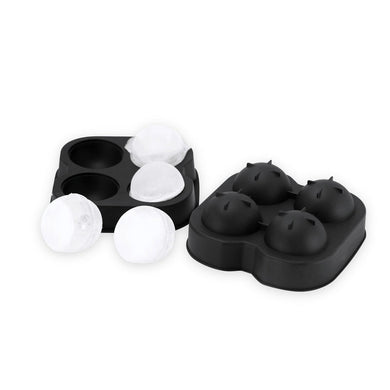 Cambridge Black 4 Sphere Silicone Ice Mold, silicone