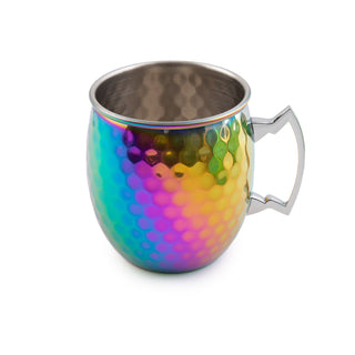 Cambridge Hammered Rainbow Moscow Mule Mugs, Set of 4, stainless steel (view 5)