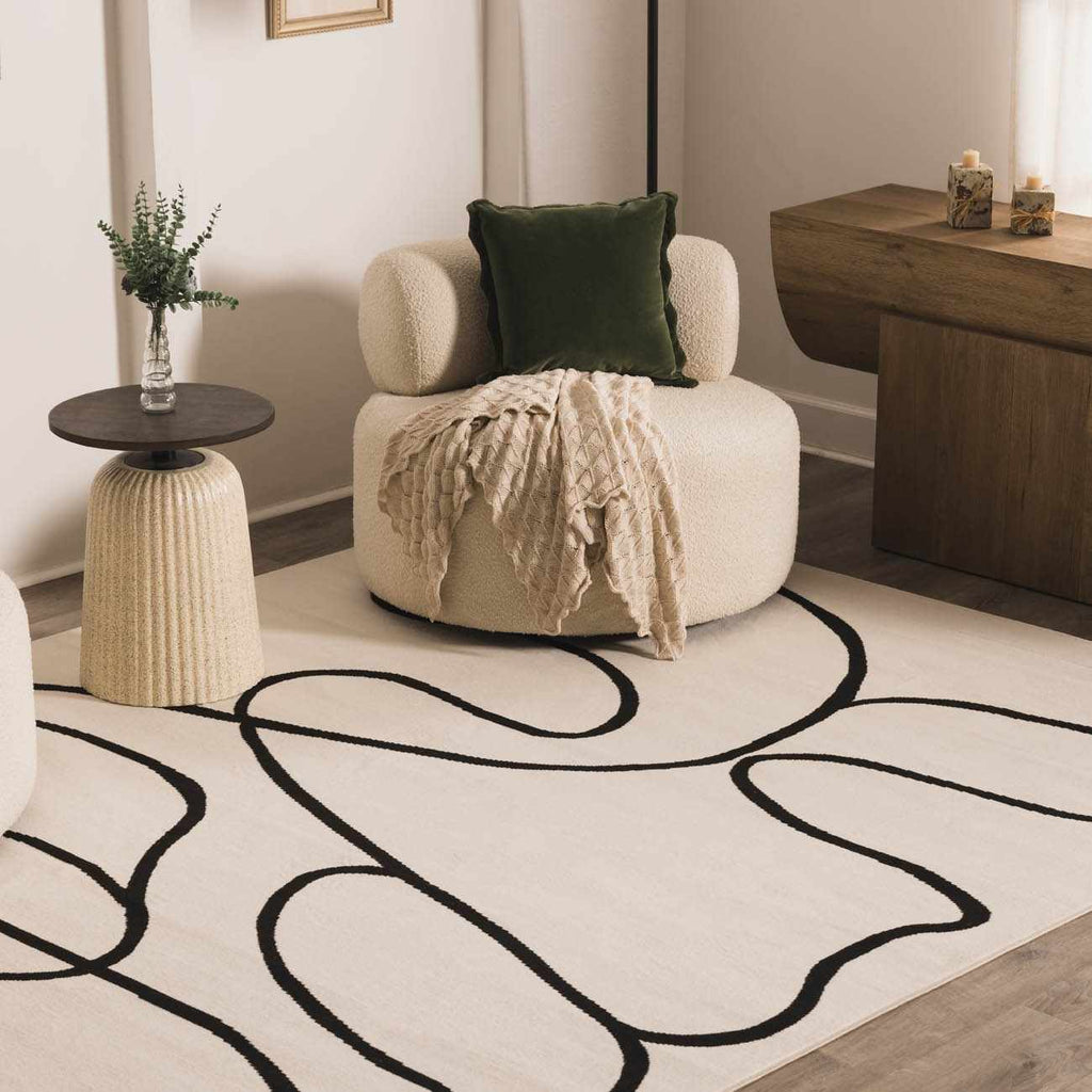 Eilir Modern Low Profile Boho Rug – Stylish Contemporary Floor Carpet