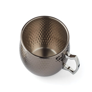 Cambridge Hammered Black Moscow Mule Mugs, Set of 2, stainless steel (view 2)
