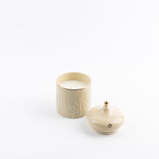 Jiwar Medium Candle Citrus Bloom – Ivory & Gold | Luxury Home Fragrance