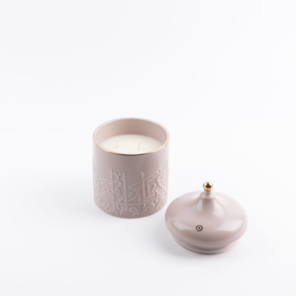 Jiwar -  Large Candle|  Jasmine Vanilla - Lavender & Gold