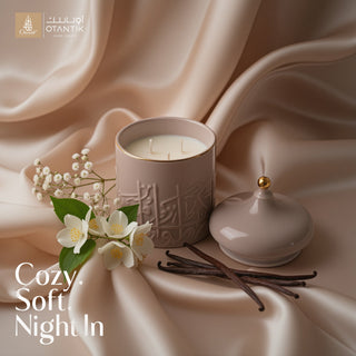 Jiwar -  Medium Candle| Jasmine Vanilla - Lavender & Gold