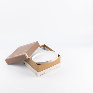 Jiwar Dessert Serving Plates Beige & Silver | Elegant Serveware