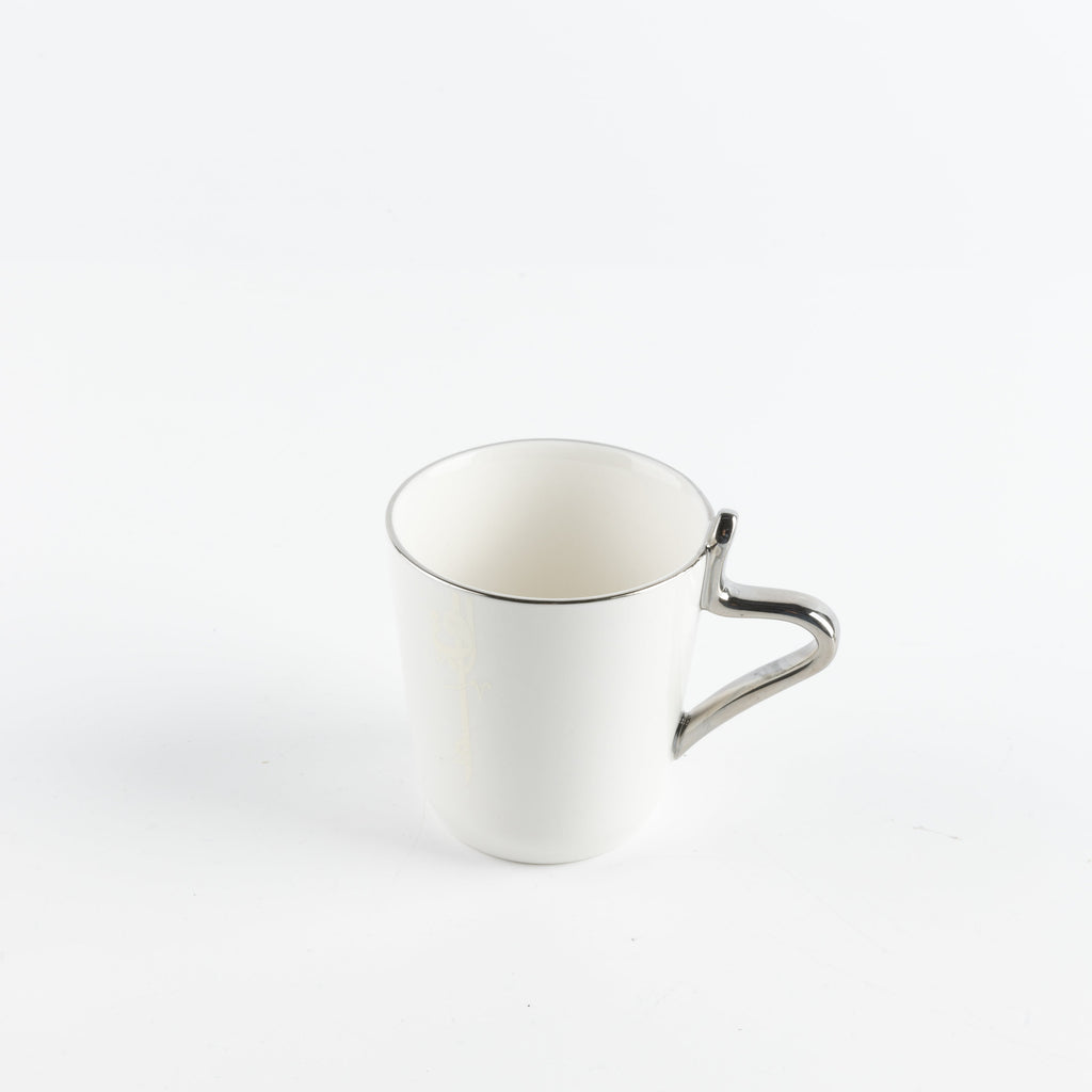 Liqa'a - Cappuccino Set (12-Pc) - Grey & Silver