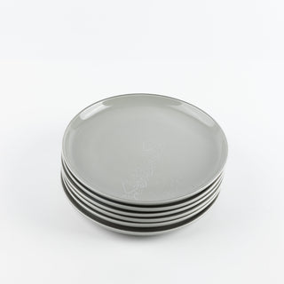 Liqa'a - Dessert Serving Plates - Grey & Silver