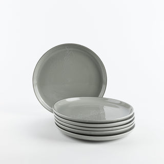 Liqa'a - Dessert Serving Plates - Grey & Silver
