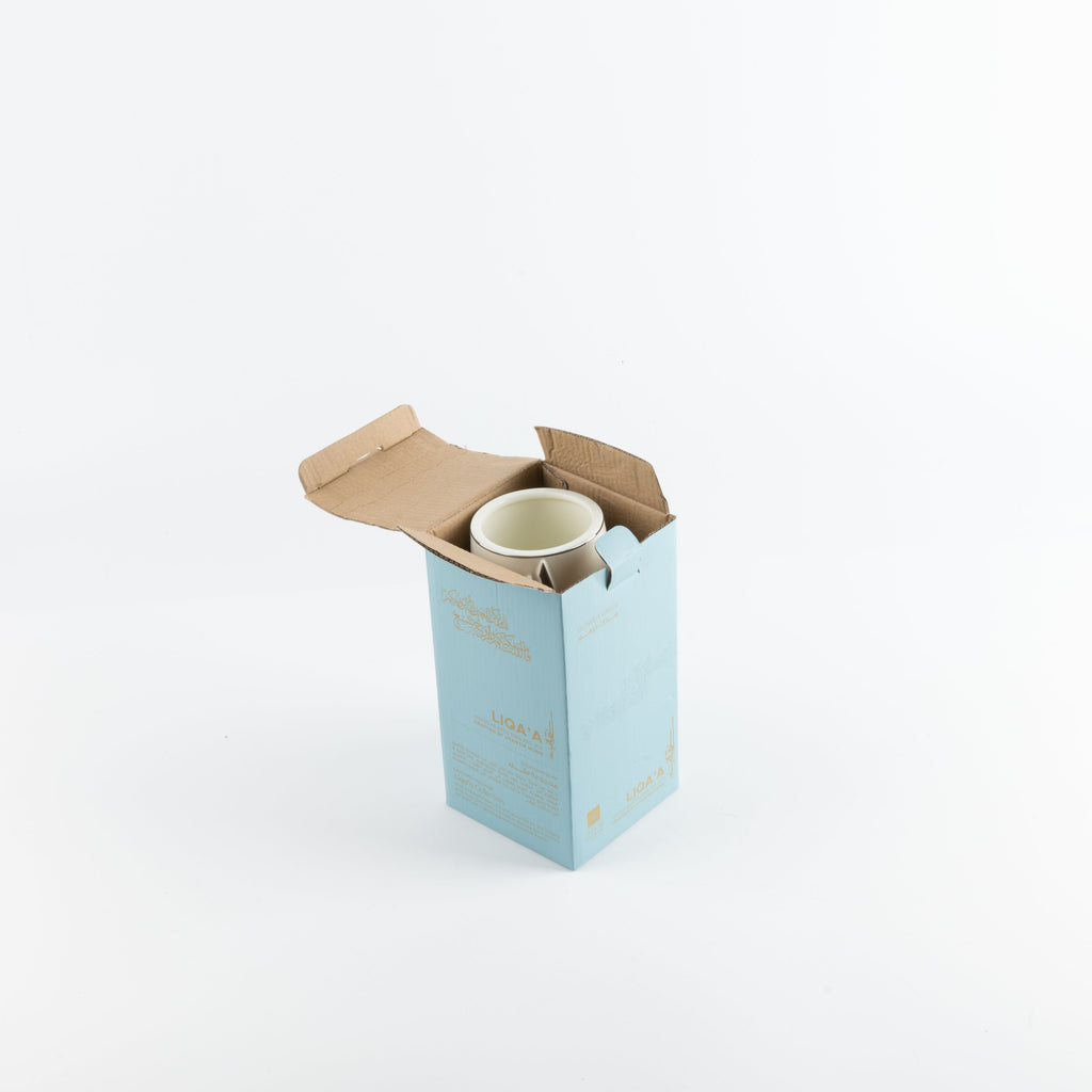 Liqa'a - Medium Decorative Vase - Pearl White & Silver