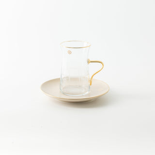 Mirral - Tea Set (13-Pc) - Beige & Gold