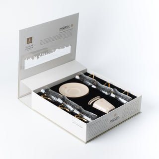 Mirral - Tea Set (13-Pc) - Beige & Gold