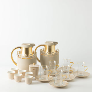 Mirral - Ultimate Brew Deluxe Set (21-Pc)- Beige & Gold