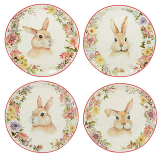 Easter Garden Dessert Plate-Set of 4 Assorted Designs