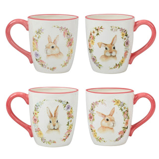 Easter Bunny Garden Mug- Set of 4 Assorted Designs