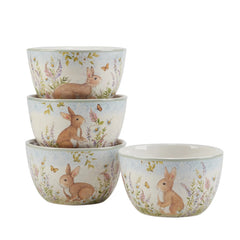 Easter Bunny Meadow Ice Cream Bowl -Set of 4 Assorted Designs