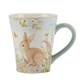 Easter Bunny Meadow Mug 16 oz. Set of 4 Assorted Designs