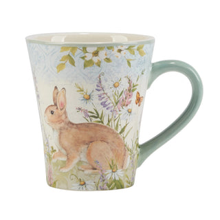 Easter Bunny Meadow Mug 16 oz. Set of 4 Assorted Designs