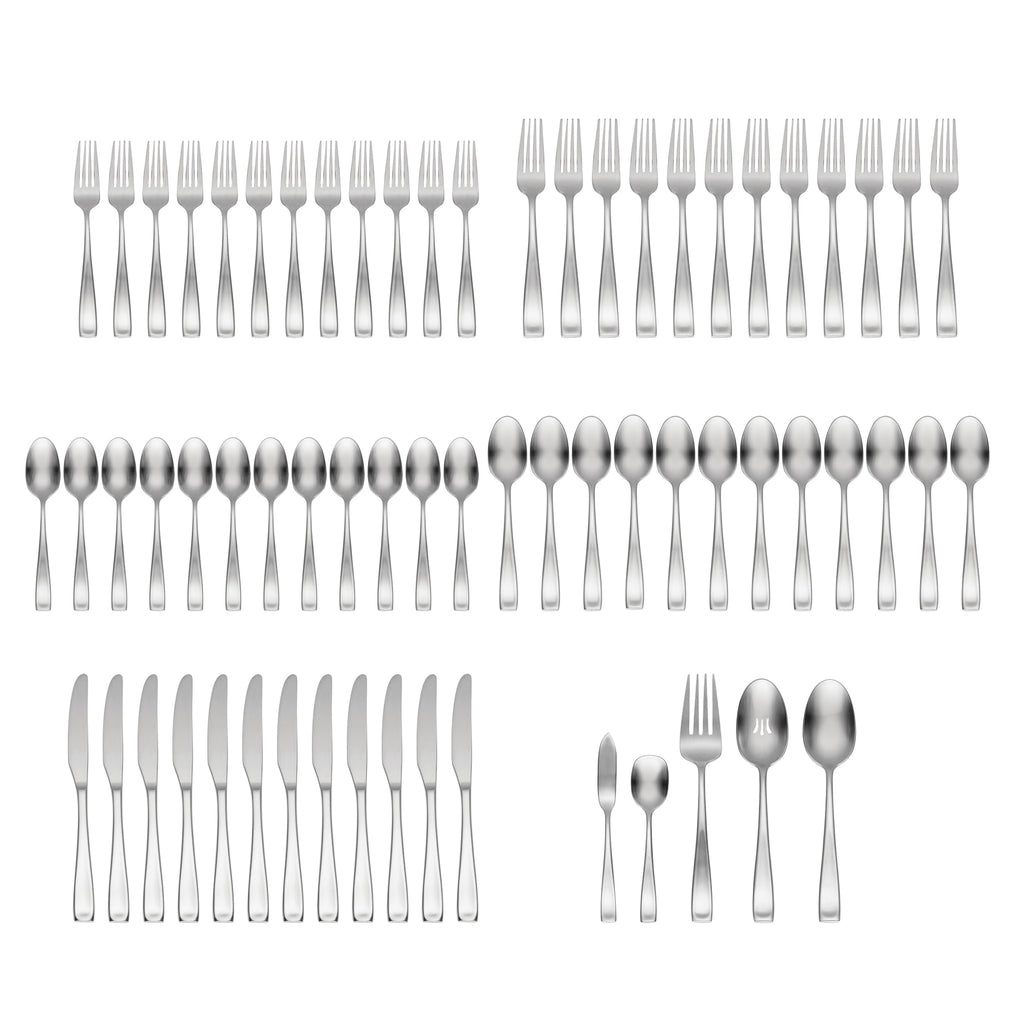 Oneida Moda Satin 65-Piece Flatware Set, 18/10 stainless steel (view 2)