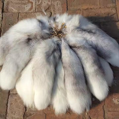 Real Fox Tail Fluffy Keychain (35-45cm) – Perfect for Handbags & Accessories