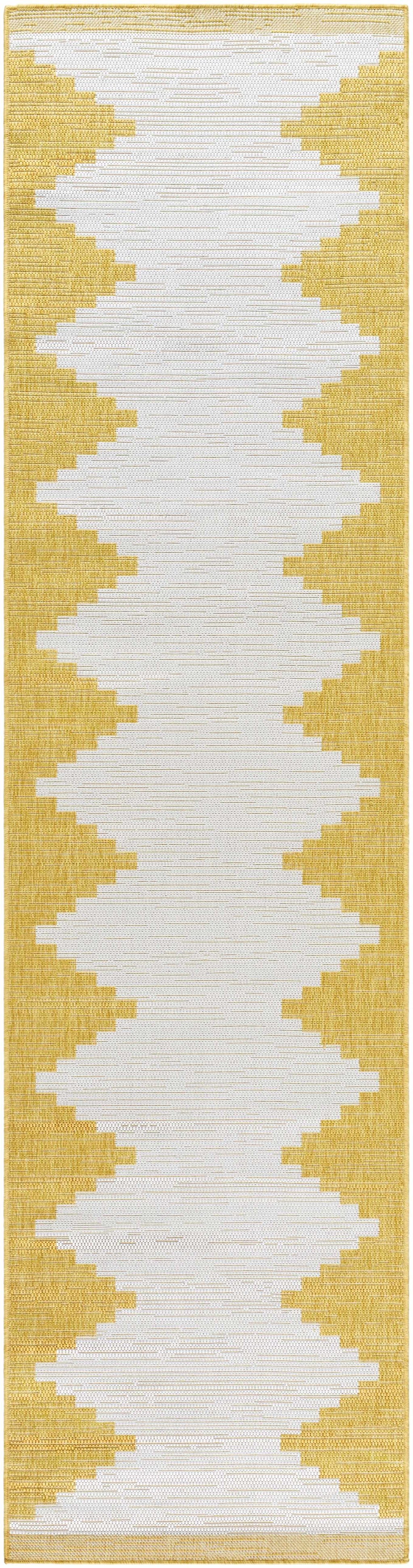 Djugun Yellow Outdoor Rug – Bright Durable Weather-Resistant Patio Carpet