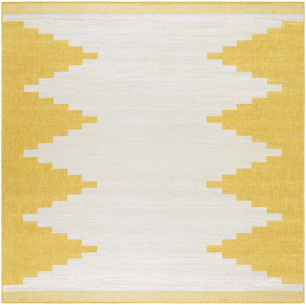 Djugun Yellow Outdoor Rug – Bright Durable Weather-Resistant Patio Carpet