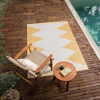 Djugun Yellow Outdoor Rug – Bright Durable Weather-Resistant Patio Carpet