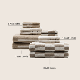 Pietra Checkered Australian Cotton Towels