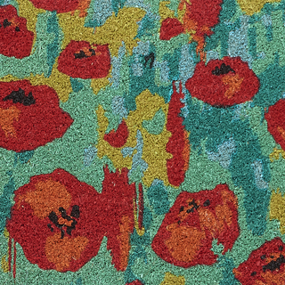 Field of Poppies Natural Coir Doormat