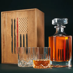 Firefighter Whiskey Decanter Set with Glasses
