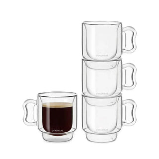 Double-Wall Glass Espresso Cups – 4 oz