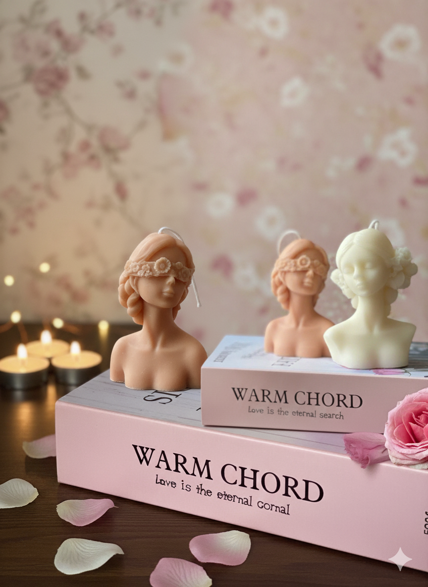 Blindfolded Flower Girl Candle