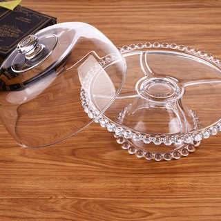 Glass Pedestal Cake Stand with Dome Cover