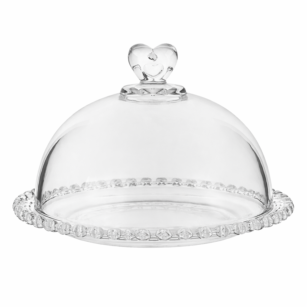 Vintage Crystal-Cut Glass Dessert Dome & Covered Serving Dish