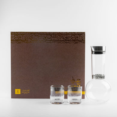 Jiwar - Jug with 6 short cups - Silver